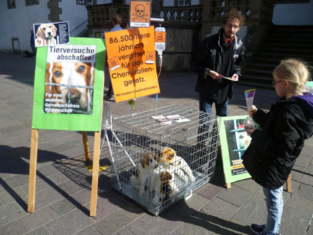 Aktionstag gegen Tierversuche in Paderborn